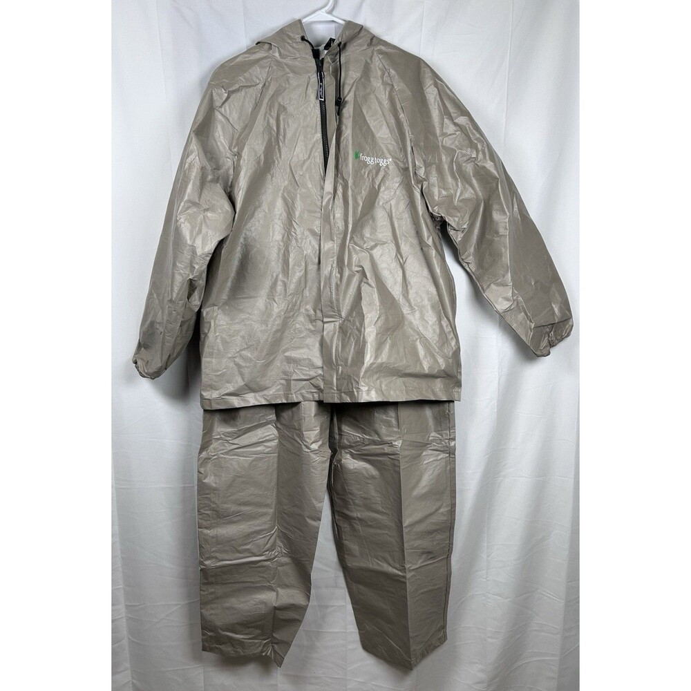 Frogg Toggs Rain Suit Medium Khaki Waterproof Ultra-Light Breathable
